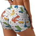 thumbnail image 1 of Lsque Dinosaur (2) Pattern High Waisted Biker Shorts for Women-Tummy Control Fitness Athletic Workout Running Yoga Gym Shorts,Moisture-Wicking-Medium, 1 of 9