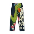 thumbnail image 1 of Lsque Dinosaur Basketball Player Print Men's Pajama Pants, Lounge Pant - Comfortable Home Wear,Elastic Waistband, Stylish Design-XX-Large, 1 of 9