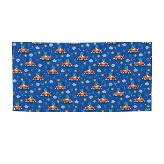 Lsque Dinosaur Driving Pattern Party Banner, Festive Banner , Holiday Celebrations and Events for Carnival Birthday Party Festival Decorations-Medium