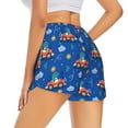 thumbnail image 1 of Lsque Dinosaur Driving Printed Women's Running Shorts with Liner Pockets,Elastic Quick Dry Workout Athletic Gym Yoga Shorts,Womens High Waist Shorts-Large, 1 of 9