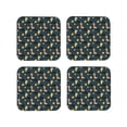 thumbnail image 1 of Lsque Dinosaur In The Space Pattern 4" Drink Coasters Set of 4, PVC Leather Absorbent Coasters, Table Coaster Set Decorative Coffee Cup Coasters Housewarming Gift -Square, 1 of 6