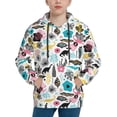 thumbnail image 1 of Lsque Dinosaur Patten Youth Hoodie Sweatshirt Pullover with Kangaroo Pocket Boys and Girls Hoodie Warm Hoodie for Kids-Large, 1 of 6