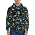 thumbnail image 1 of Lsque Dinosaur Pattern Casual Men's Hoodie,Hooded Sweatshirt with Kangaroo Pocket,Pullover Hoodie-Small, 1 of 7