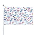 thumbnail image 1 of Lsque Dinosaur Pattern Flag,Dinosaur Printed Garden Flag 48 x 72 in - Double Sided Small Flags for Yard, 1 of 9