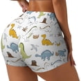 thumbnail image 1 of Lsque Dinosaur Pattern High Waisted Biker Shorts for Women-Tummy Control Fitness Athletic Workout Running Yoga Gym Shorts,Moisture-Wicking-Medium, 1 of 9