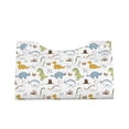 thumbnail image 1 of Lsque Dinosaur Printed Long Tissue Box Cover Holder, Facial Paper Organizer Dispenser,Triangle with Bottom Belt, PVC Leather Decorative Organizer, 1 of 9