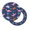 thumbnail image 1 of Lsque Dinosaur Round Bar chair cushion covers Velvet Fabric Premium Comfort Protects from Scratches and Stains for 14-17 Inch Chair- 13 inch, 1 of 7