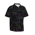 thumbnail image 1 of Lsque Dinosaur pattern Hawaiian Shirt for Men, Unisex Summer Beach Casual Short Sleeve Button Down Shirts-Large, 1 of 9