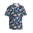 thumbnail image 1 of Lsque Dinosaur pattern Hawaiian Shirt for Men, Unisex Summer Beach Casual Short Sleeve Button Down Shirts-X-Large, 1 of 9