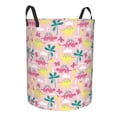 thumbnail image 1 of Lsque Dinosaur pattern Laundry Hamper Basket, Tall Woven Rope Hamper Basket for Clothes, Lightweight Storage Basket, Collapsible Waterproof-Small, 1 of 8