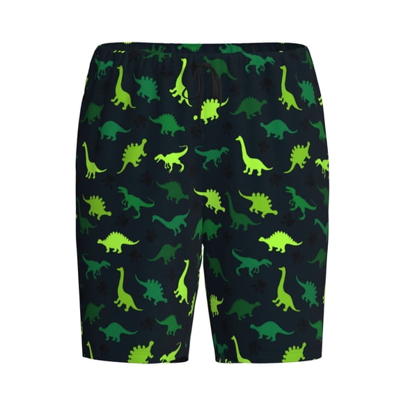 Lsque Dinosaurs Mens Sleep Pajama Shorts,Short Pajama Pants, Cotton Ultra-Soft Knit-Small