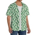 thumbnail image 1 of Lsque Dinosaurs on Roller Skater print Men's Cuban Collar Short Sleeve Shirt Summer Beachwear Casual Button Down Fashionable Vacation Leisure Shirt-3X-Large, 1 of 7