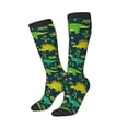 thumbnail image 1 of Lsque Dinosaurs and Flowers Printed Crew Socks Men's Women's LightWeight Thin Casual Calf Socks ,Knee High Socks,Cotton Socks, 1 of 9