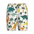 thumbnail image 1 of Lsque Dinosaurs and Tropical Leaves Mens Sleep Pajama Shorts,Short Pajama Pants, Cotton Ultra-Soft Knit-3X-Large, 1 of 9