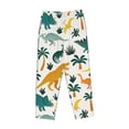 thumbnail image 1 of Lsque Dinosaurs and Tropical Leaves Print Women's Pajama Pants, Lounge Pant - Comfortable Home Wear,Elastic Waistband, Stylish Design-Medium, 1 of 9
