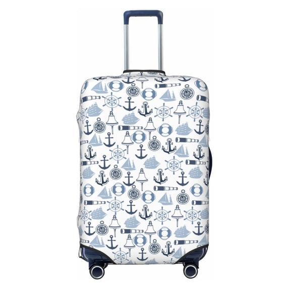 Lsque Dock Rudder Printed Luggage Cover, Travel Luggage Protector,Scratch and Dirt Resistant, Fits 18-32 Inch Luggage - X-Large