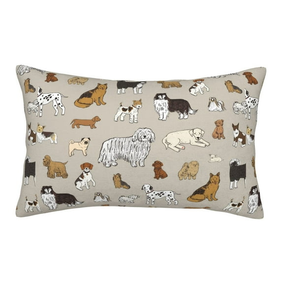 Lsque Dog Animal Pattern Pillow Case – Soft & Cozy Throw Pillow Cover, Hypoallergenic Cushion Case for Sleeping Women with Envelope Closure-20"x30"