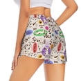 thumbnail image 1 of Lsque Dog Doing Yoga Printed Women's Running Shorts with Liner Pockets,Elastic Quick Dry Workout Athletic Gym Yoga Shorts,Womens High Waist Shorts-Medium, 1 of 9