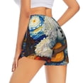 thumbnail image 1 of Lsque Dog Guitar Starry Night Printed Women's Running Shorts with Liner Pockets,Elastic Quick Dry Workout Athletic Gym Yoga Shorts,Womens High Waist Shorts-, 1 of 9