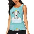 thumbnail image 1 of Lsque Dog In Bathtub Printed Workout Tank Tops for Women, Athletic Sports Tank Tops, Compression Sleeveless Dry Fit Shirts,Sleeveless Yoga Shirt-XX-Large, 1 of 9
