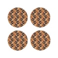 thumbnail image 1 of Lsque Dog Pattern 4" Drink Coasters Set of 4, PVC Leather Absorbent Coasters, Table Coaster Set Decorative Coffee Cup Coasters Housewarming Gift -Round Shape, 1 of 6