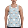 thumbnail image 1 of Lsque Dog Pattern Mens Tank Tops Muscle Athletic Quick Dry Sleeveless Workout Fitness T Shirts Beach Tank Top, Loose-fit Sleeveless Shirt for Men-4X-Large, 1 of 7