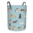 thumbnail image 1 of Lsque Dog Pets pattern Laundry Hamper Basket, Tall Woven Rope Hamper Basket for Clothes, Lightweight Storage Basket, Collapsible Waterproof-Medium, 1 of 8