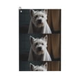 thumbnail image 1 of Lsque Dog Wrapped in Towel 1 Premium Golf Towel - Ultra Absorbent and Quick Drying Microfiber Towel with Carabiner - Gift for Men -24" X 16", 1 of 8