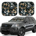 thumbnail image 1 of Lsque Dogs 2 PCS Windshield Sun Shade | CarFoldable Window Covers | Car Accessories Reflect UV for Universal Cars SUV Truck | Small, 1 of 7