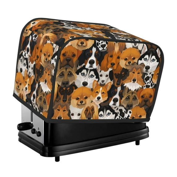Lsque Dogs Different Breeds Print 2 Slice Toaster Cover , Kitchen Appliance Dustproof Protector , Toaster Protector Dustproof Kitchen Appliance Cover