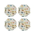 thumbnail image 1 of Lsque Dogs Funny Pets Pattern 4" Drink Coasters Set of 4, PVC Leather Absorbent Coasters, Table Coaster Set Decorative Coffee Cup Coasters Housewarming Gift -Octagon, 1 of 6