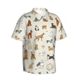thumbnail image 1 of Lsque Dogs Funny Pets pattern Hawaiian Shirt for Men, Unisex Summer Beach Casual Short Sleeve Button Down Shirts-3X-Large, 1 of 9