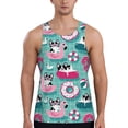 thumbnail image 1 of Lsque Dogs With Swimming Pattern Mens Tank Tops Muscle Athletic Quick Dry Sleeveless Workout Fitness T Shirts Beach Tank Top, Loose-fit Sleeveless Shirt for Men-Large, 1 of 7