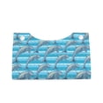 thumbnail image 1 of Lsque Dolphin Printed Long Tissue Box Cover Holder, Facial Paper Organizer Dispenser,Triangle with Bottom Belt, PVC Leather Decorative Organizer, 1 of 9