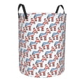 thumbnail image 1 of Lsque Donkey pattern Laundry Hamper Basket, Tall Woven Rope Hamper Basket for Clothes, Lightweight Storage Basket, Collapsible Waterproof-Small, 1 of 8