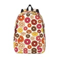 thumbnail image 1 of Lsque Donut Pattern Canvas Daypack, Durable Backpack, High-quality Versatile Backpack,Vintage Compact Backpack-Medium, 1 of 6