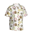thumbnail image 1 of Lsque Donut Sloth pattern Hawaiian Shirt for Men, Unisex Summer Beach Casual Short Sleeve Button Down Shirts-Medium, 1 of 9