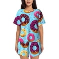thumbnail image 1 of Lsque Donuts Women's Short-Sleeved Pajama Set - 2 Piece Soft and Lightweight Sleepwear Set-Small, 1 of 9