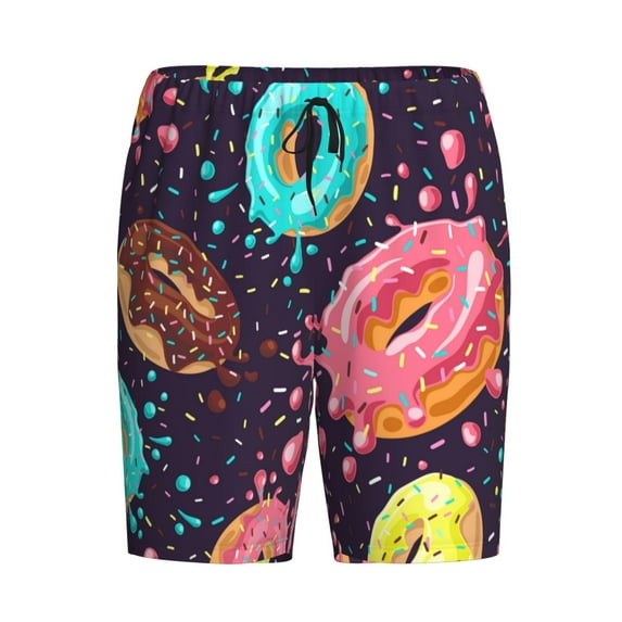 Lsque Donuts1 Mens Sleep Pajama Shorts,Short Pajama Pants, Cotton Ultra-Soft Knit-XX-Large