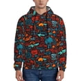 thumbnail image 1 of Lsque Doodle Barbeque Pattern Casual Men's Hoodie,Hooded Sweatshirt with Kangaroo Pocket,Pullover Hoodie-XX-Large, 1 of 7