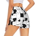 thumbnail image 1 of Lsque Doodle Cute Cat Printed Women's Running Shorts with Liner Pockets,Elastic Quick Dry Workout Athletic Gym Yoga Shorts,Womens High Waist Shorts-Small, 1 of 9