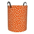 thumbnail image 1 of Lsque Dots On Orange Background pattern Laundry Hamper Basket, Tall Woven Rope Hamper Basket for Clothes, Lightweight Storage Basket, Collapsible Waterproof-Medium, 1 of 8