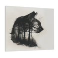 thumbnail image 1 of Lsque Double Exposure Cat Forest Print Wall Art – Decorative Picture for Living Room, Bedroom, and Office (Horizontal), 1 of 6