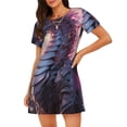 thumbnail image 1 of Lsque Dragon Pattern Nightgowns for Women Sleep Shirts Short Sleeve Nightshirt Pullover Nightdress Soft Sleepwear Relaxed Fit Nightdress, 1 of 6