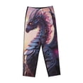 thumbnail image 1 of Lsque Dragon Print Women's Pajama Pants, Lounge Pant - Comfortable Home Wear,Elastic Waistband, Stylish Design-Medium, 1 of 9