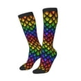 thumbnail image 1 of Lsque Dragon Scales Printed Crew Socks Men's Women's LightWeight Thin Casual Calf Socks ,Knee High Socks,Cotton Socks, 1 of 9