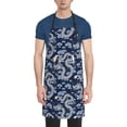 thumbnail image 1 of Lsque Dragon Waterproof Apron Chef Aprons for Men Heavy Duty Chemical Work Apron Extra Long Grilling Aprons with Adjustable Bib Apron, 1 of 9