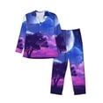 thumbnail image 1 of Lsque Dreamy Colorful Starry Sky Pattern Long Sleeve Pajama Set for Men - Soft 2-Piece Sleepwear and Loungewear Set with Pockets, Comfy Nightwear-Medium, 1 of 7