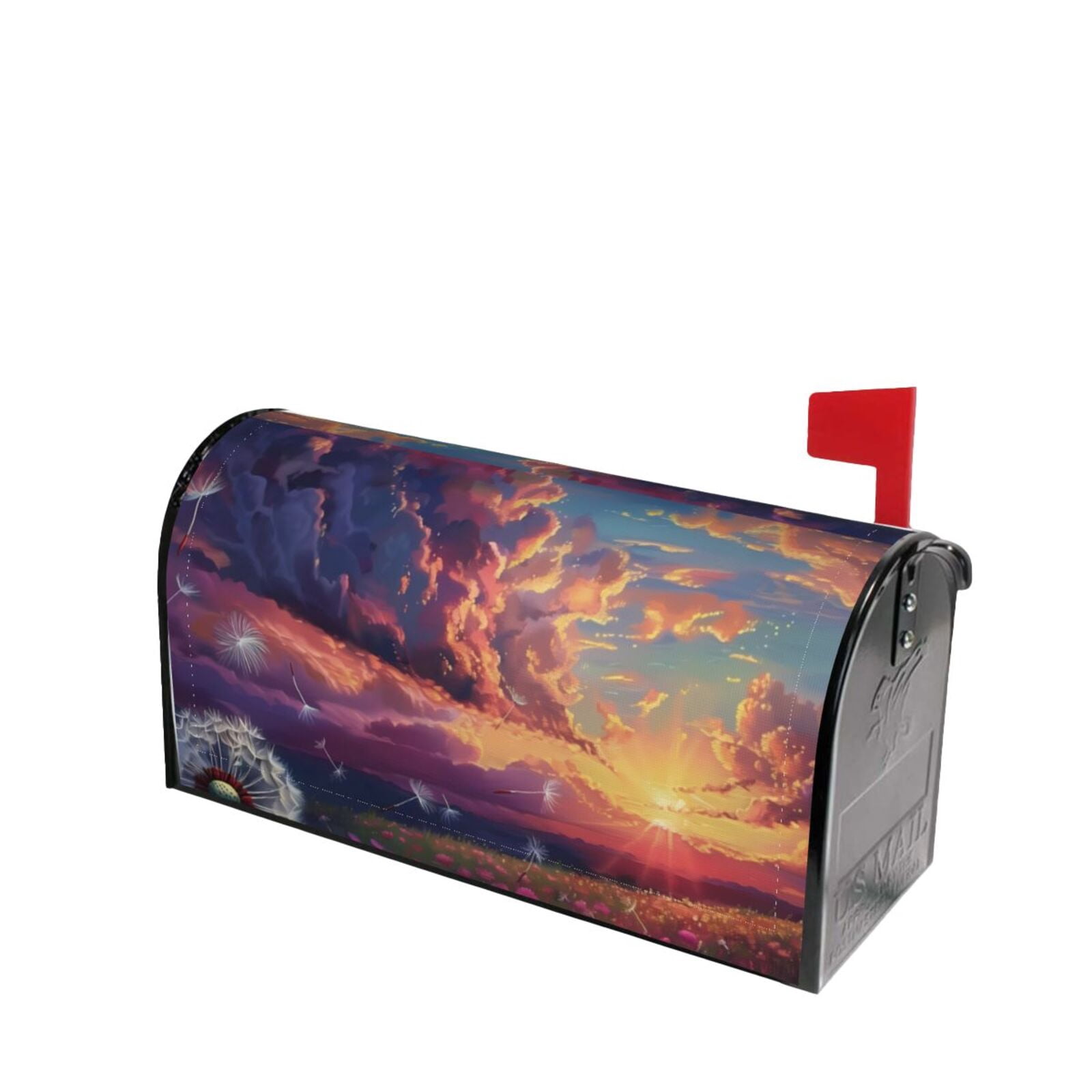 Mailbox Post Wraps Lsque Dreamy Dandelion Sunset Mailbox Cover Standard Size ,Magnetic ...