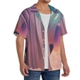 thumbnail image 1 of Lsque Dreamy Moonlit Window print Men's Cuban Collar Short Sleeve Shirt Summer Beachwear Casual Button Down Fashionable Vacation Leisure Shirt-Small, 1 of 7